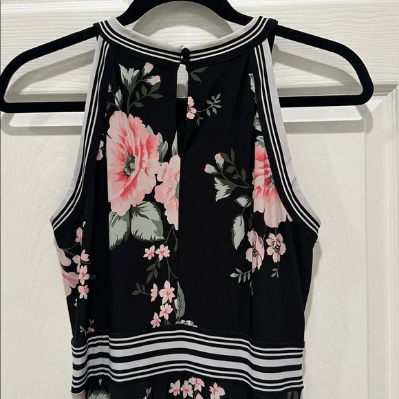 INC International Concepts Black and Pink Floral Maxi Dress - Picture 6 of 10